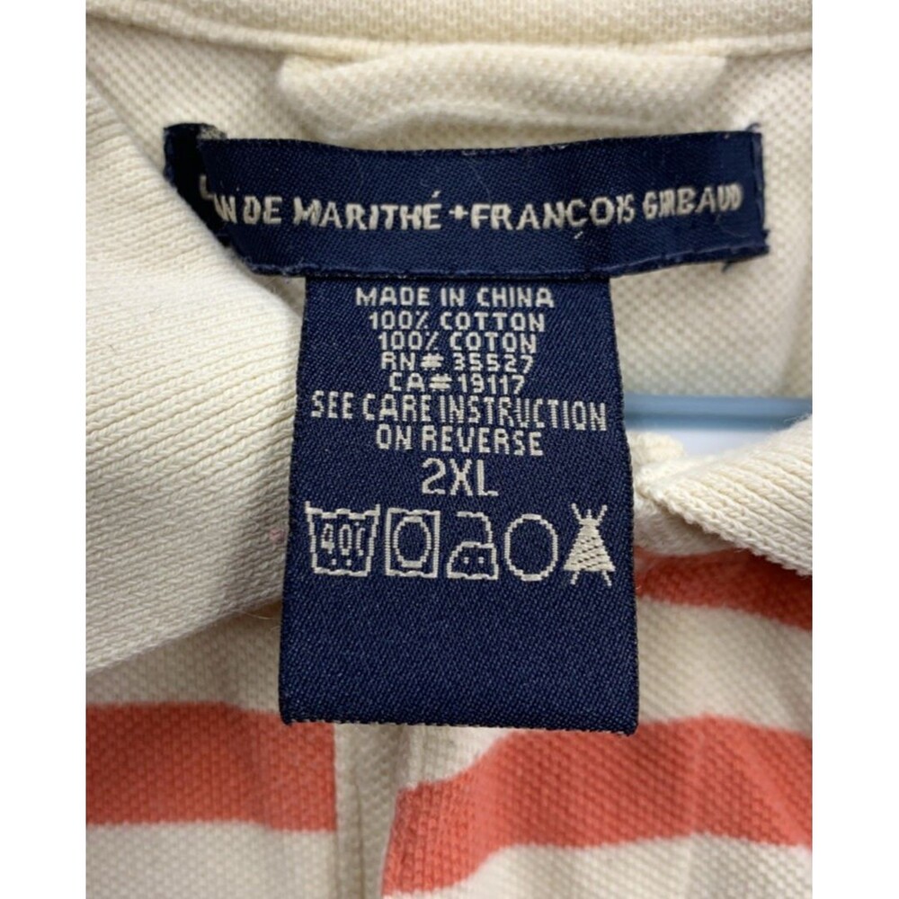 Vintage Marithe Francois Girbaud Mens Stripe Pique Polo Shirt 2XL Y2K 90’s Party - Picture 3 of 13